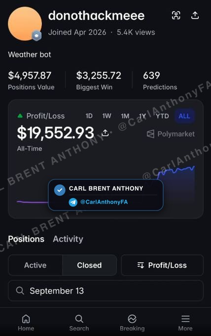 Carl Brent Anthony verified member profit proof - Carl Anthony Member Profit Proof 22