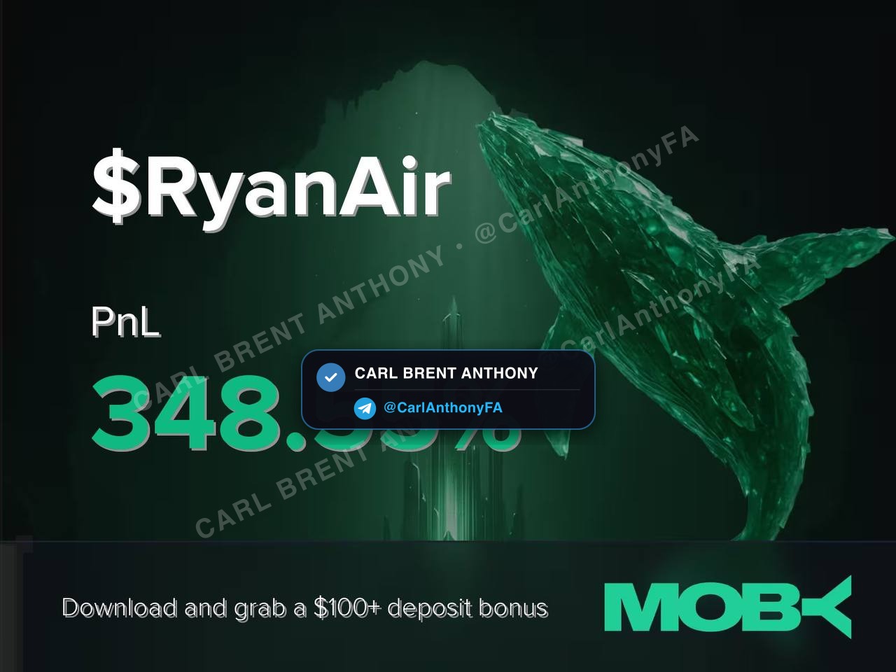 Carl Brent Anthony verified member profit proof - Crypto Trading Gains Proof 1